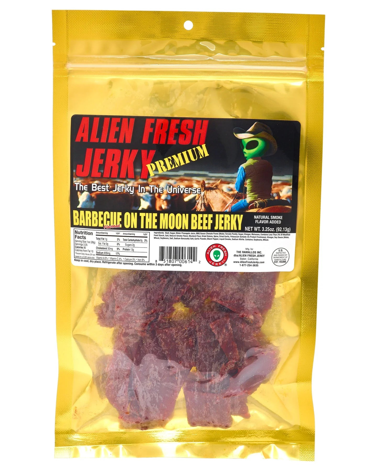 Alien Jerky Barbecue to the Moon 3.25oz