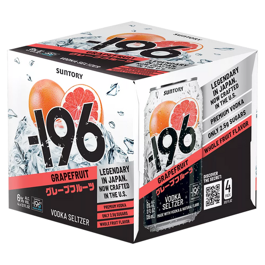 -196 Seltzer Grapefruit 4 Pack 12oz